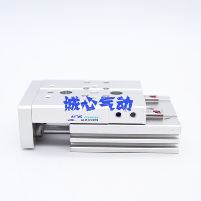 亚德客精密滑台气缸HLQ12X10S/20/30/40/50/75/100-AS-BS