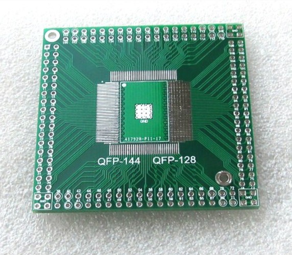 QFP/EQFP/TQFP/LQFP144/128 贴片转直插DIP CPU空板 转接板 FPGA