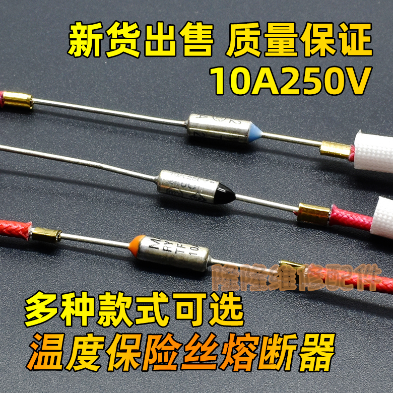 通用型蒸蛋器电热水壶挂烫机电吹风热风枪温度保险丝管二极管10A
