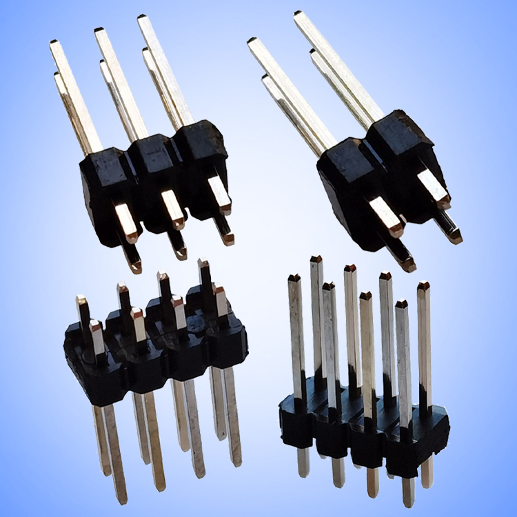 间距2.54MM双排针单塑直插针2*40P针长9.5/11.6/15/19/21MM镀金