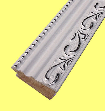 568-1白银相框线条120米相框木线条白银色木线十字绣装裱穿衣镜