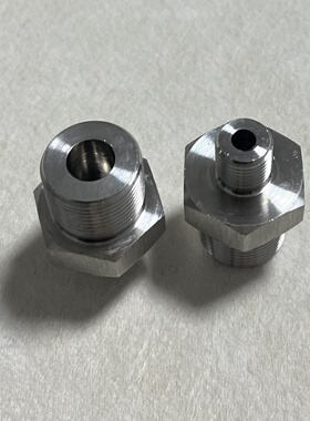 M22x1.5-G1/4二分两分平牙不锈钢对丝异径外螺纹转接头大小牙304