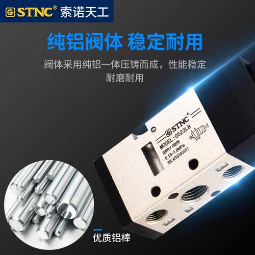 STNC索诺天工G522LB/R二位五通机械阀手动旋钮行程开关G522PB/PP