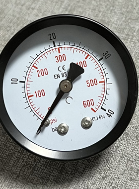 轴向压力表Y-50Z 0-40bar 600psi 直径50-52mm螺纹PT1/8ZG1/8铁壳