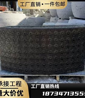 青石头门海壁盆雕鱼缸汉