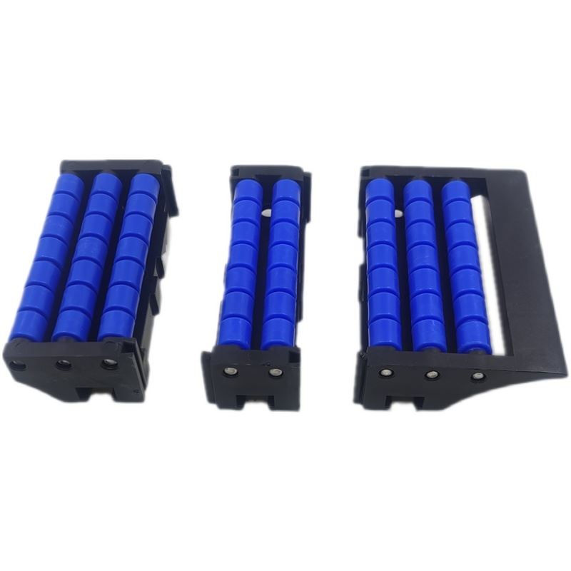 紫色白蓝滚珠过渡板链对