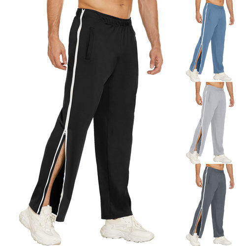 Men's sweatpants 欧美男装运动侧边拉链裤宽松卫裤训练篮球裤