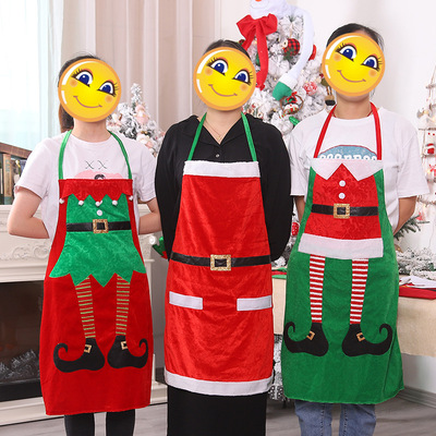 NewChristmas Decorative Kitchen Apron Party Supplies圣诞围裙