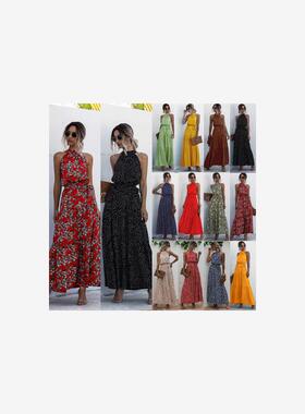 2020 Summer Elegant Women Sexy beach dress long Dress连衣裙