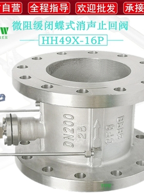 不锈钢微阻缓闭蝶式止回阀 HH46X/HH47X/HH49X/HH48X防水锤单向阀