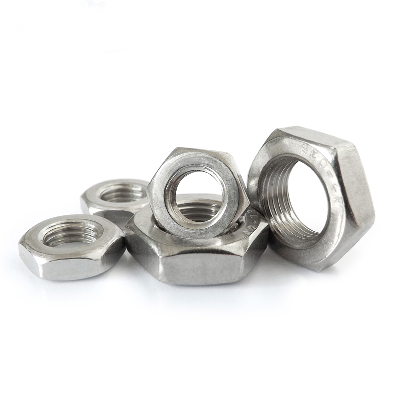 不锈钢牙距六角细薄螺母