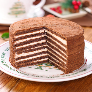 俄罗斯原装进口提拉米苏正宗奶油蜂蜜蛋糕老式红双山牌千层茶西点