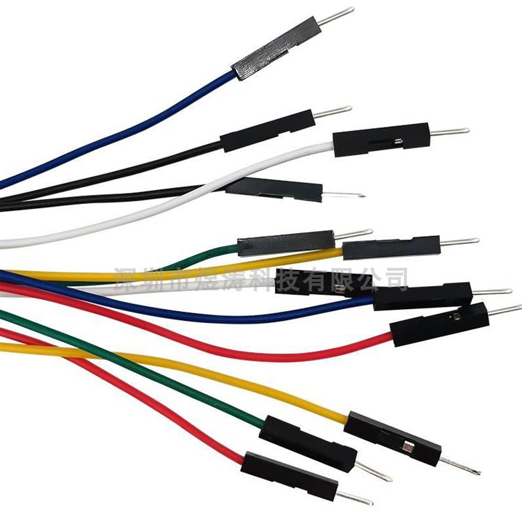 单头1P杜邦公头线15CM长红黑白单根测试线1P排线22awg加粗连接线