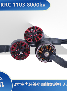 HSKRC 1103 8000kv 2寸室内牙签小四轴穿越机FPV 2-3S 无刷马达