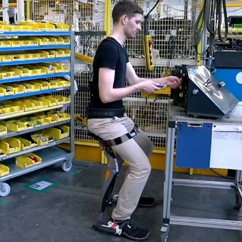 穿戴座椅可调节成人步行辅助腿部训练器拐杖外出便携式折叠凳子