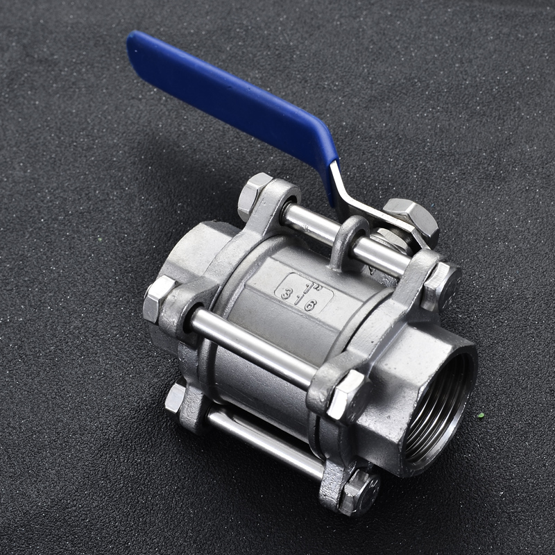 304/316L不锈钢三片式球阀内螺纹丝扣耐高压阀门4分6分1寸DN15 25