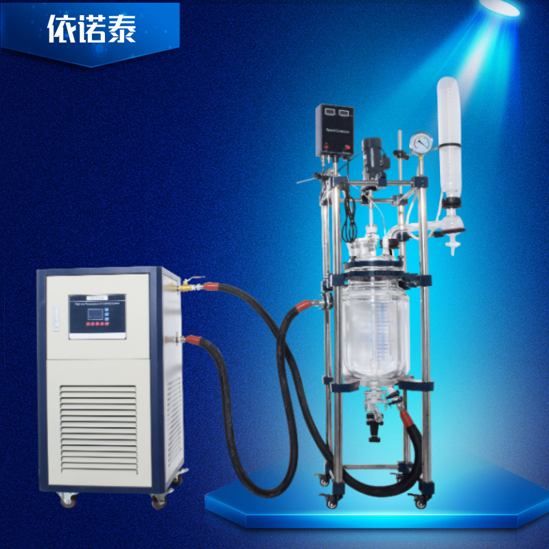 厂家直销双层玻璃反应釜蒸馏纯化萃取5L10L20L50L100L双层反应釜