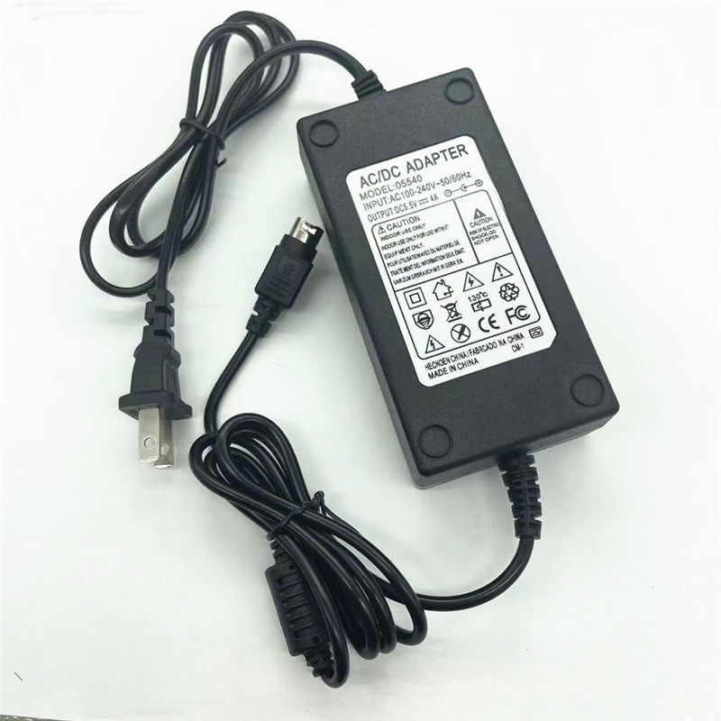 兼容中威光端机充电器 KHD-09017 5.5V4.0A圆口4针4P电源适配器线