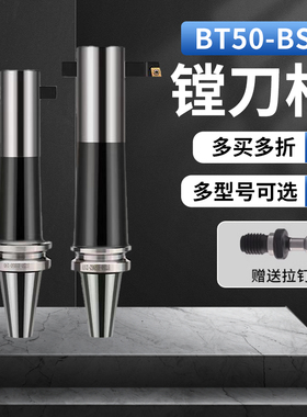镗刀柄BT50-BSB-130-255L方孔镗刀杆通孔90度45度粗镗孔刀柄BSA刀