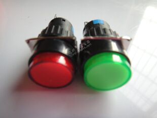 港博按钮信号灯SGBLA16圆形复位带灯开关按钮220V 16MM五只脚