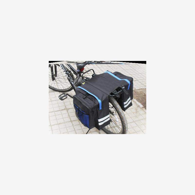 电动车两侧挎包后尾包山地自行车货架驮帆布防水踏板摩托车前挂包