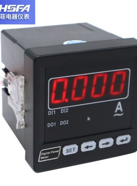 PA6003I-AK1数显电流表AC0-5A可调智能单相电流表数字交流电流表