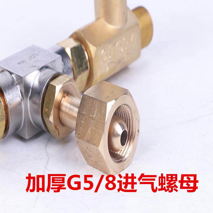 氧气压力表瓶子三通阀一分二路气瓶连接口带开关全铜阀门分流接头