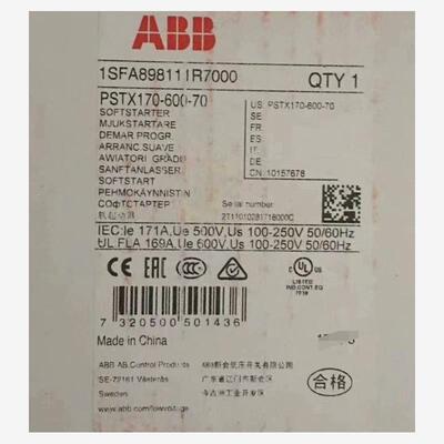 ABB 软启动 PSTX170-600-70 全新 90kw议价