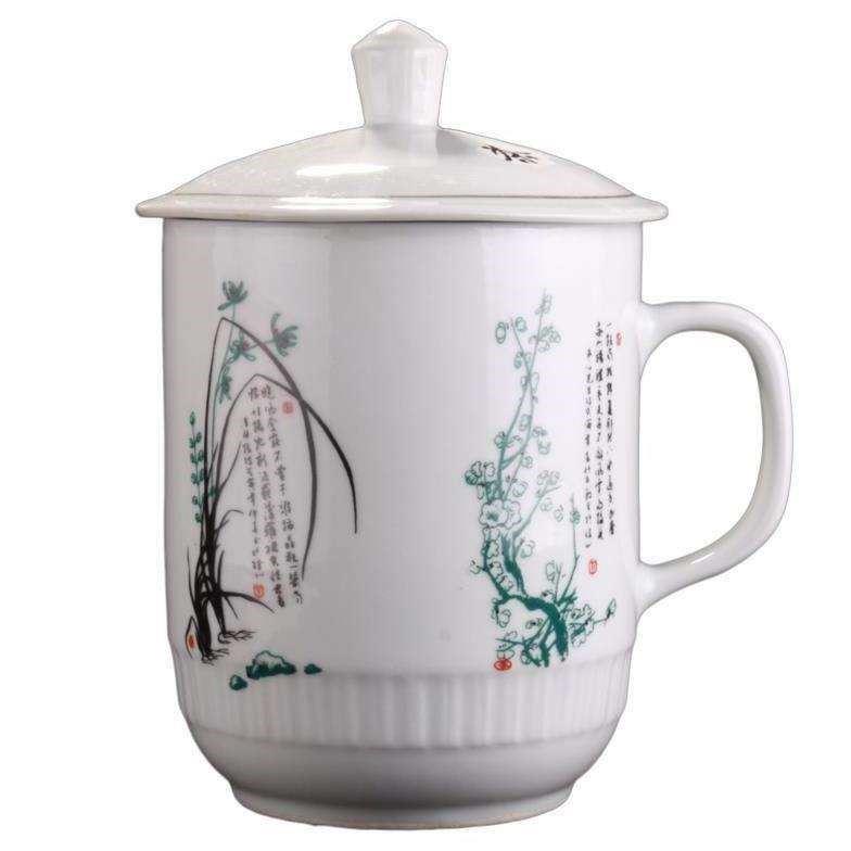 大容量陶瓷带盖大茶杯1800毫升超大号霸王杯子凉水杯泡茶杯