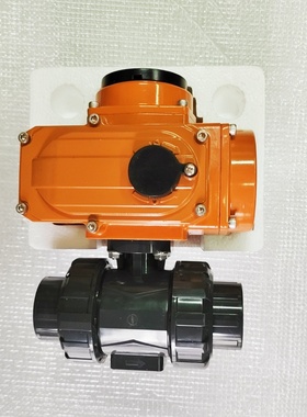 电动UPVC球阀 Q921F-10S电动塑料双由令防腐蚀耐酸碱防爆调节热熔