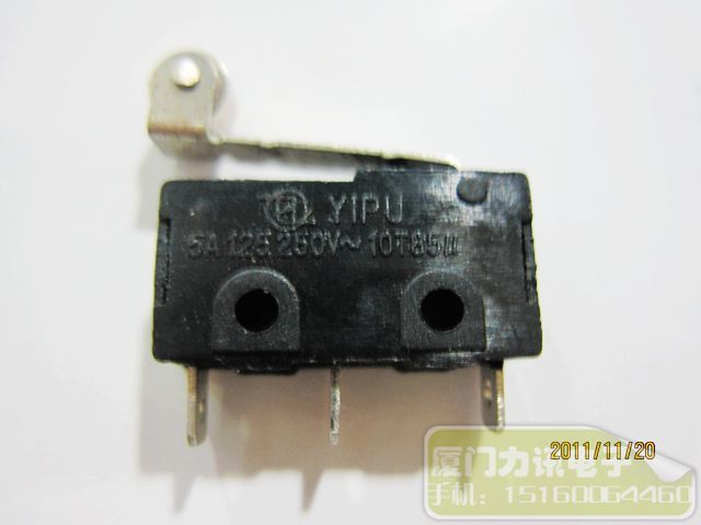 小型限位开关微动脚带柄