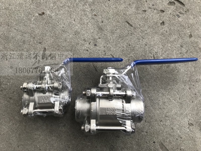 不锈钢片式球阀三对焊接