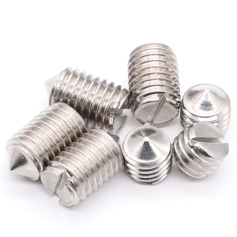 M3M4M5M6M8M10 201不锈钢一字紧定螺钉开槽无头螺丝机米顶丝