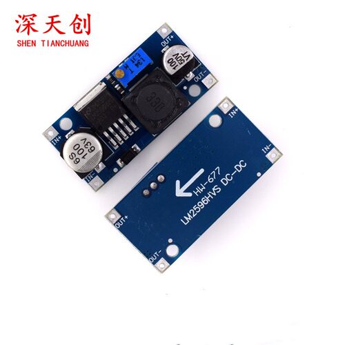 48V可调降压模块 DC-LM2596HVS 输入4.5-50v 电动车载稳压电源
