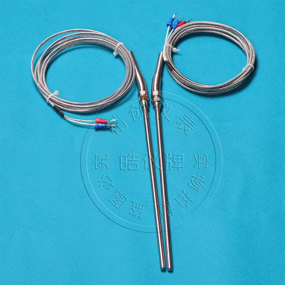 温度传感器热电偶K型仿进口不锈钢杆长200mm四氟镀锡线防水型