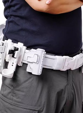白色战术腰带多功能八件套保安户外专用巡逻检查尼龙武装带配件包
