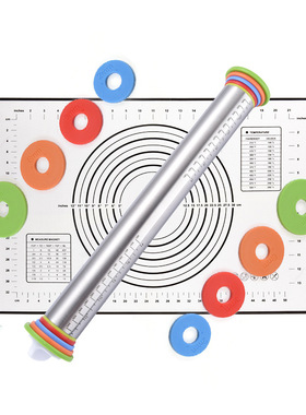 Rolling Pin Dough Mat Dough Roller Adjustable Thickness 面杖