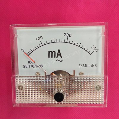 85L1 10mA交流指针上沪仪表毫安电流表AC5MA30MA50MA 100MA 300MA
