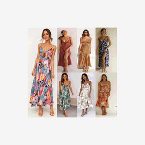 2022 summer new style floral print fresh sling dress 连衣裙