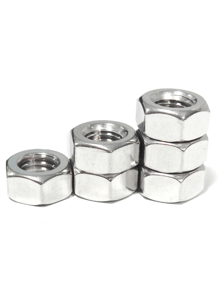 304不锈钢六角螺母M1.6M2M2.5M3M3.5M4M5M6M8M10-M20国标六角螺帽