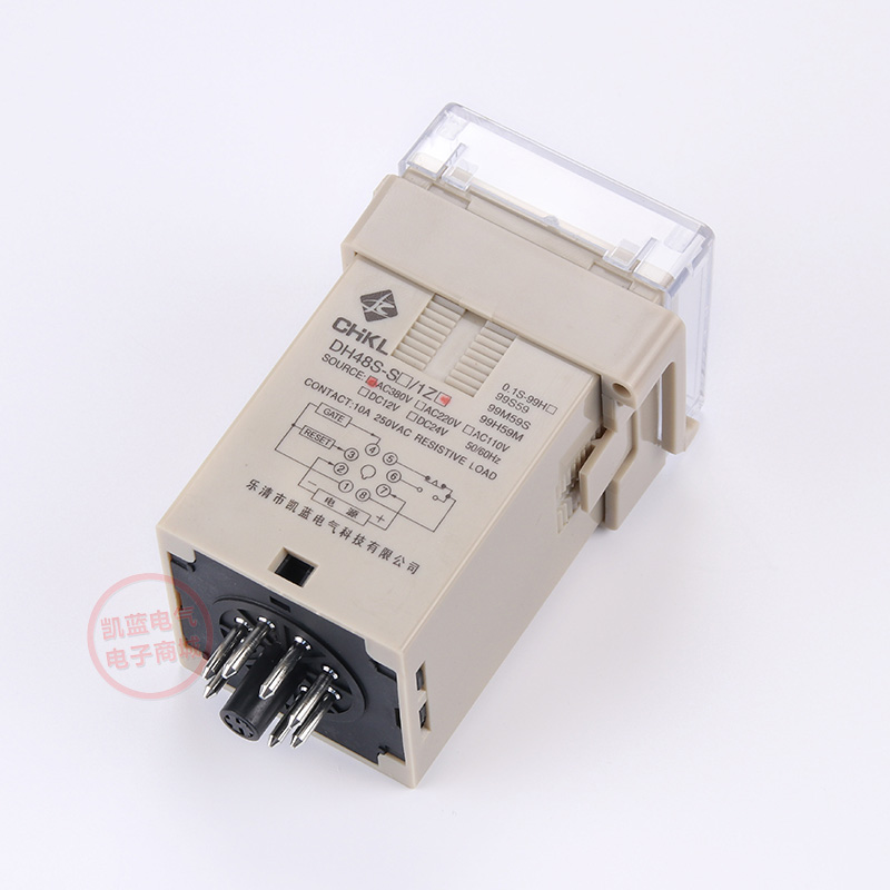 DH48S-1Z时间继电器220V数显 24V12V380V8脚1组延时 控制器送底座