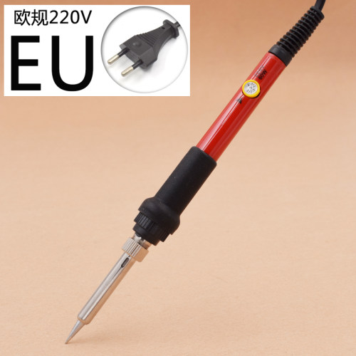 内热936类型电焊铁外贸欧规EU定制电烙铁出口红色调温电烙铁