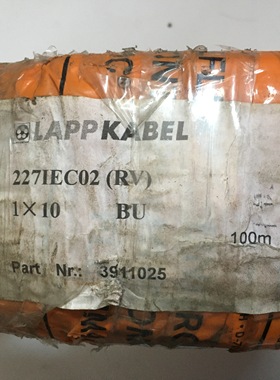 议价LAPP缆普耐油柔性BU蓝色单芯10平方电源线227IEC02（RV) 30/