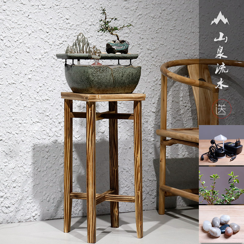 朴记现代简约流水摆件循