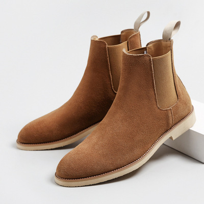 Men Chelsea Boots Winter Genuine Leather British Martin Boot