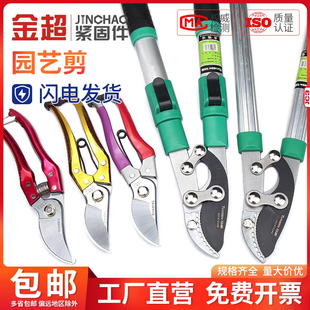 金超剪枝果树修枝剪刀园艺修剪园林强力修花枝剪家用加长伸缩剪子