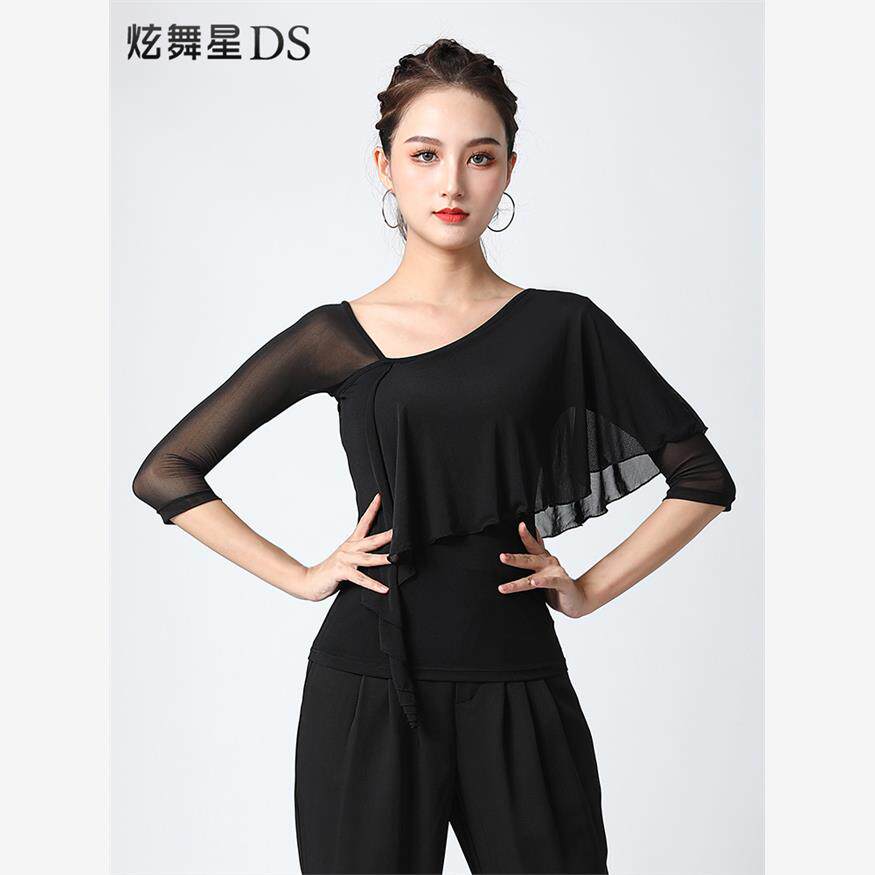拉丁舞练功服女半袖交谊