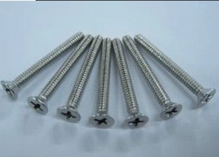 不锈钢沉头十字机牙平螺