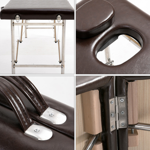 不锈钢可折叠按摩床便携式家用推拿艾灸纹身纹绣理疗升降款美容床