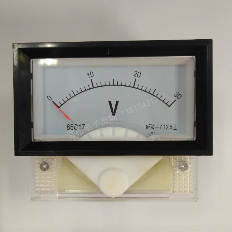 85C17 DC10V 15V 30V 50 100V 150v250v指针式电压表30伏表头仪表